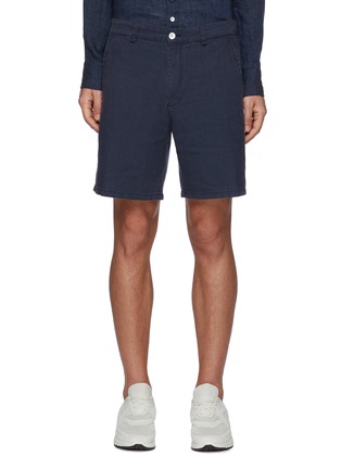 Main View - Click To Enlarge - RAG & BONE - 'Eaton' Mismatched Back Pocket Linen Shorts