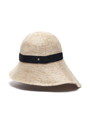 Main View - Click To Enlarge - MAISON MICHEL - Golden & Black Canvas Linen Julianne Fishermen Hat