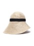 Figure View - Click To Enlarge - MAISON MICHEL - Golden & Black Canvas Linen Julianne Fishermen Hat