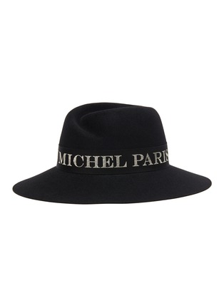 Main View - Click To Enlarge - MAISON MICHEL - Rabbit Felt Crossgrain All Over Maison Michel Vigrine Felt Fedora Hat