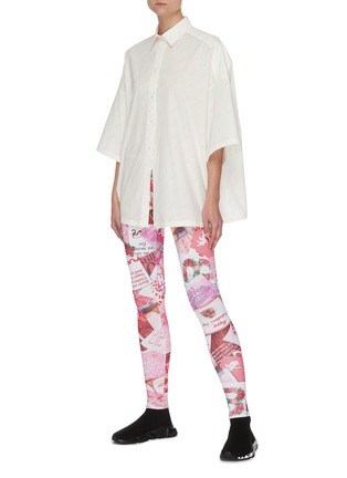 Figure View - Click To Enlarge - BALENCIAGA - Be my Valentine graphic print leggings