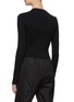 Back View - Click To Enlarge - PRADA - Logo Embroidered Collar Wool Rib Sweater