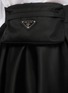  - PRADA - Logo Plaque Waist Pouch A-line Re-Nylon Skirt