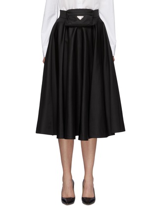 Main View - Click To Enlarge - PRADA - Logo Plaque Waist Pouch A-line Re-Nylon Skirt