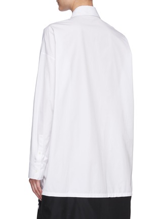 Back View - Click To Enlarge - PRADA - Zipped nylon hem shirt dress