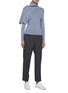 Figure View - Click To Enlarge - PRADA - LOGO PLAQUE ZIPPED PANTS