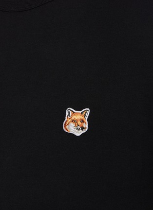  - MAISON KITSUNÉ - Embroidered Fox Head Patch Cotton T-shirt