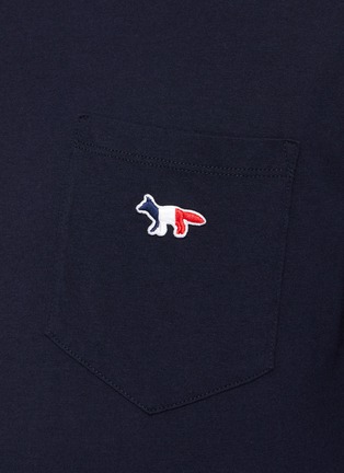  - MAISON KITSUNÉ - Tricolour Fox Embroidered Patch Cotton T-shirt