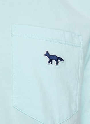  - MAISON KITSUNÉ - Navy Fox Patch Cotton Pocket T-Shirt