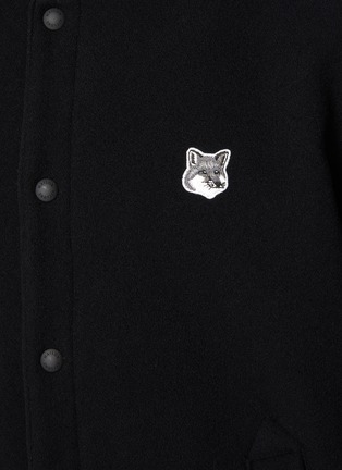  - MAISON KITSUNÉ - Fox Head Patch Wool Blend Varsity Jacket