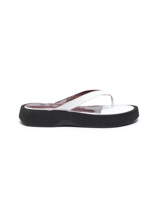 Main View - Click To Enlarge - STAUD - 'Tessa' croc-embossed leather platform thong sandals