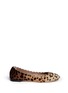 Main View - Click To Enlarge - CHLOÉ - Scalloped edge leopard print pony hair flats