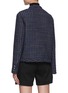 Back View - Click To Enlarge - VALENTINO GARAVANI - Stud Buttoned Virgin Wool Blend Tweed Jacket