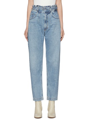 Main View - Click To Enlarge - AGOLDE - 'Riya' Belted Taper Leg Jeans