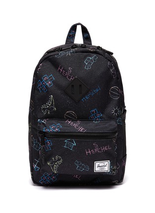 Main View - Click To Enlarge - HERSCHEL SUPPLY CO. -  ''Heritage Youth' Chalk Doodle Print Canvas Toddler and Kids Backpack