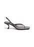THE ROW - 'Constance' Sculpted Heel Strappy Thong Slingback Leather Sandals
