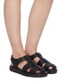 Figure View - Click To Enlarge - THE ROW - Wide Band Leather Sandals