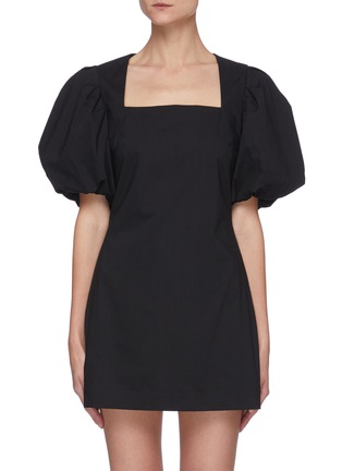 Main View - Click To Enlarge - FRAME - Nina' puff sleeve square neck mini dress