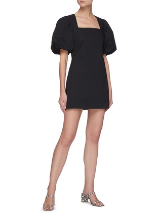 Figure View - Click To Enlarge - FRAME - Nina' puff sleeve square neck mini dress