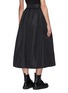Back View - Click To Enlarge - ALEXANDER MCQUEEN - Ribbon tie waist voluminous culottes