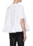 Back View - Click To Enlarge - ALEXANDER MCQUEEN - Gathered tier cotton T-shirt
