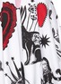 Detail View - Click To Enlarge - ALEXANDER MCQUEEN - Papercut print pleated A-line midi skirt