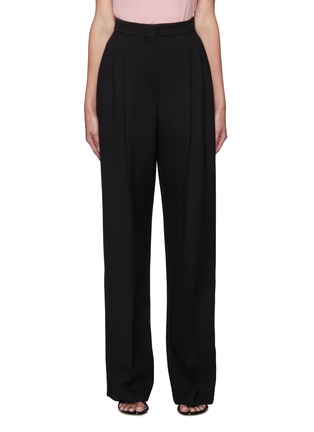 Main View - Click To Enlarge - ALEXANDER MCQUEEN - Wide leg wool blend suiting pants