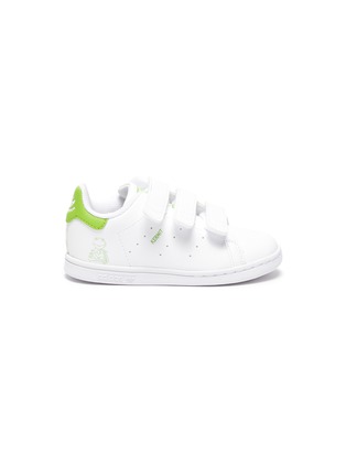 Main View - Click To Enlarge - ADIDAS - 'Stan Smith' kermit the frog motif triple velcro strap toddler sneakers