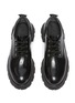 Detail View - Click To Enlarge - ALEXANDER MCQUEEN - 'Wonder' Curved Toe Tread Sole Leather Oxford Shoes