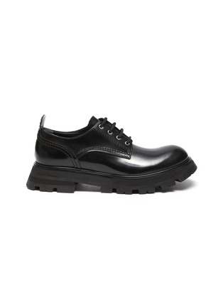 Main View - Click To Enlarge - ALEXANDER MCQUEEN - 'Wonder' Curved Toe Tread Sole Leather Oxford Shoes
