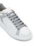 Detail View - Click To Enlarge - ALEXANDER MCQUEEN - 'Oversized Sneakers' In Leather with Contrasting Pipping