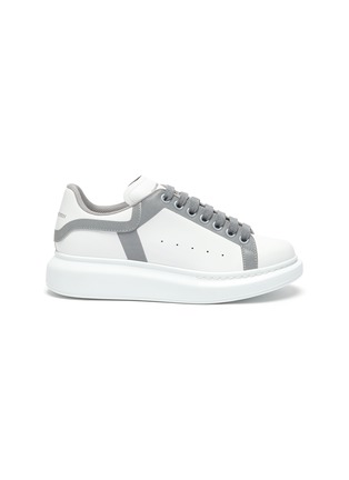 Main View - Click To Enlarge - ALEXANDER MCQUEEN - 'Oversized Sneakers' In Leather with Contrasting Pipping