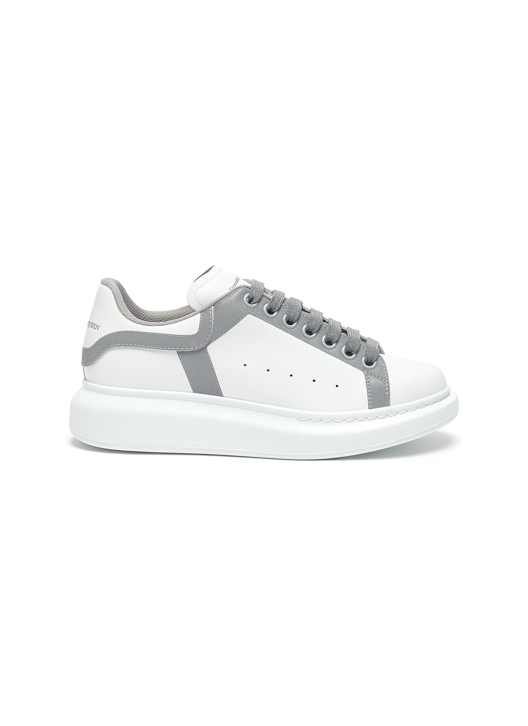 ALEXANDER MCQUEEN 'OVERSIZED SNEAKERS' IN LEATHER WITH CONTRASTING PIPPING