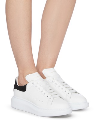 Figure View - Click To Enlarge - ALEXANDER MCQUEEN - Oversized Leather Sneakers