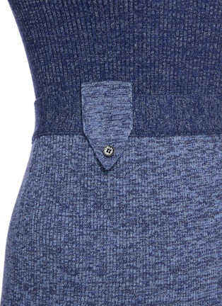 Detail View - Click To Enlarge - VICTORIA BECKHAM - Colourblock Cotton Blend Knit Midi Dress