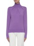 Main View - Click To Enlarge - VICTORIA BECKHAM - Turtleneck Front Pleat Sweater