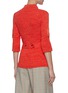 Back View - Click To Enlarge - VICTORIA BECKHAM - Belted Cotton Rib Knit Polo Shirt
