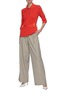 Figure View - Click To Enlarge - VICTORIA BECKHAM - Belted Cotton Rib Knit Polo Shirt