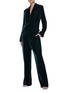 Figure View - Click To Enlarge - BOTTEGA VENETA - Hybrid Blazer Velvet Jumpsuit
