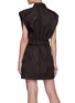 Back View - Click To Enlarge - BOTTEGA VENETA - Belted Nylon Gabardine Zip Up Dress