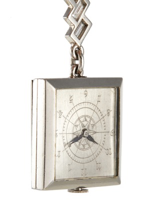 Detail View - Click To Enlarge - PALAIS ROYAL - Mauboussin Rooster Diamond Platinum Pendant Watch