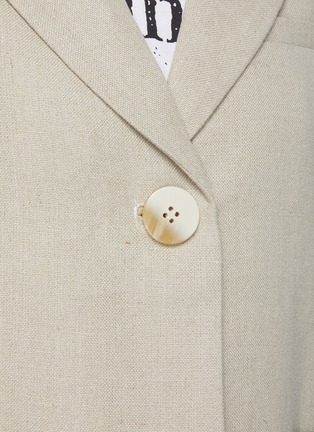  - GANNI - Oversize Single Button Front Linen Blazer