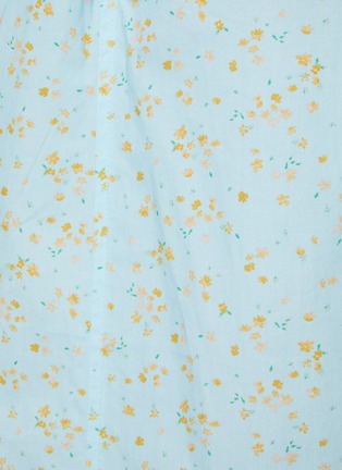 Detail View - Click To Enlarge - GANNI - Twisted Neckline Floral Print Cotton Midi Dress