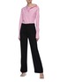 Figure View - Click To Enlarge - VICTORIA, VICTORIA BECKHAM - Basket weave straight fit suiting pants