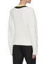 Back View - Click To Enlarge - VICTORIA, VICTORIA BECKHAM - Contrast V-neck Cable Knit Sweater