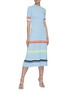 Figure View - Click To Enlarge - VICTORIA, VICTORIA BECKHAM - Contrast Double Stripe Rib Knit Midi Skirt