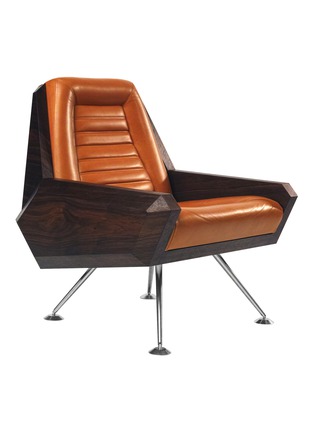 - HERVET MANUFACTURIER - Capitaine leather wood chair