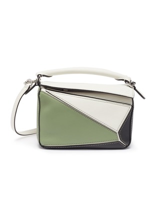 Main View - Click To Enlarge - LOEWE - Puzzle' geometric panel mini leather bag