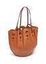 Detail View - Click To Enlarge - LOEWE - 'Shell' scallop hem small leather tote
