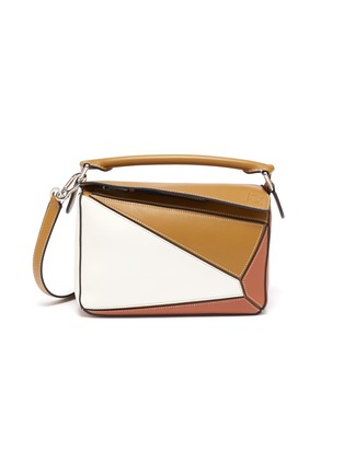 Main View - Click To Enlarge - LOEWE - Puzzle' geometric panel small leather bag